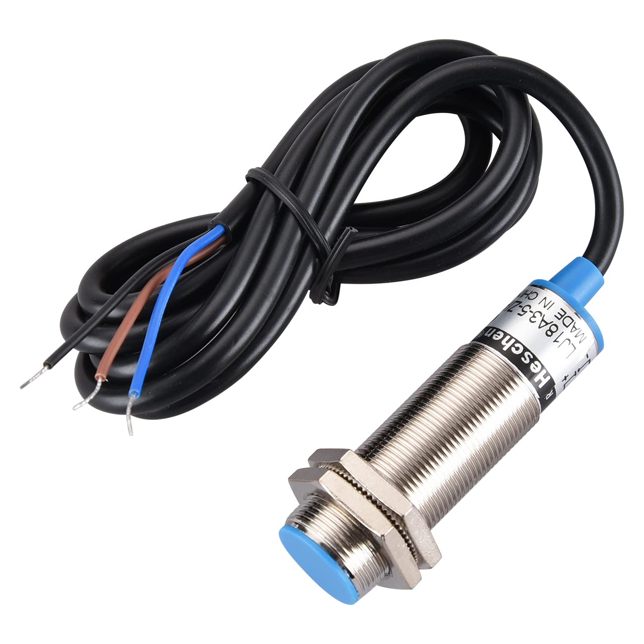 n.ss512 。.:* Heschen M18 Inductive Proximity Sensor Switch Shield Type LJ18A3-5